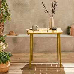 Tavolo da giardino in metallo 2 posti, 70cm