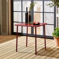 Tavolo da giardino in metallo 2 posti, 70cm