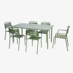 Tavolo da giardino in metallo 6-8 posti, 160cm