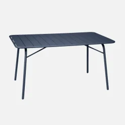 Tavolo da giardino pieghevole in metallo 6 posti, 140cm