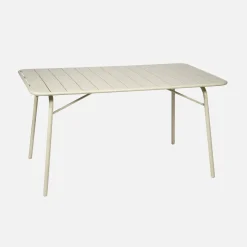 Tavolo da giardino pieghevole in metallo 6 posti, 140cm