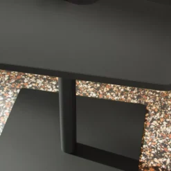 Tavolo da giardino quadrato in acciaio, 70cm