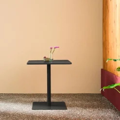 Tavolo da giardino quadrato in acciaio, 70cm