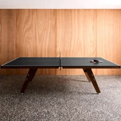 Tavolo da ping pong per interni deluxe con 2 racchette e 3 palline, 274cm