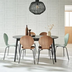 Tavolo da pranzo ovale allungabile da 6 a 8 posti