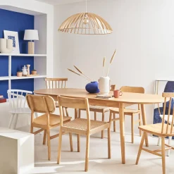 Tavolo da pranzo ovale allungabile da 6 a 8 posti