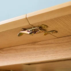 Tavolo da pranzo ovale allungabile in legno di hevea e impiallacciatura di rovere 6-8 posti