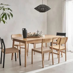 Tavolo da pranzo rettangolare allungabile, 6-8 posti