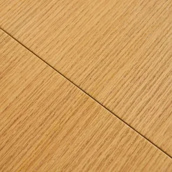 Tavolo da pranzo rettangolare allungabile in legno di hevea e impiallacciatura di rovere 6-8 posti