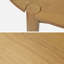Tavolo da pranzo rotondo in legno di hevea, 4 posti