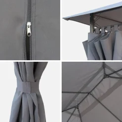 Telo di tetto + tende per pergola 3x4m Divio
