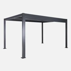 Tenda laterale avvolgibile alluminio e textilene per pergola, 4m