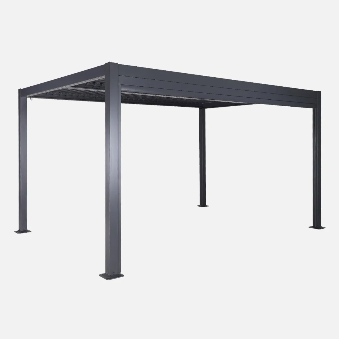 Tenda laterale avvolgibile alluminio e textilene per pergola, 4m