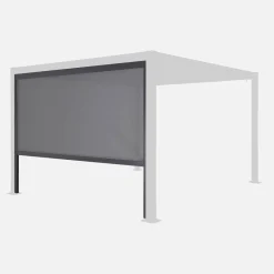 Tenda laterale avvolgibile alluminio e textilene per pergola, 3m