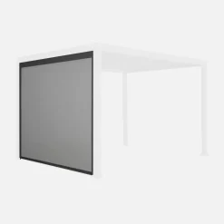 Tenda laterale avvolgibile alluminio e textilene per pergola, 3m
