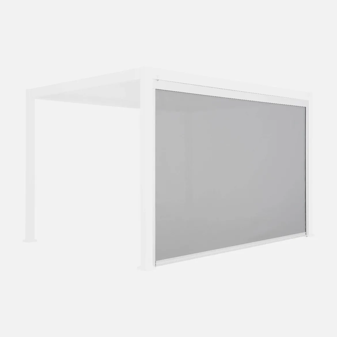 Tenda laterale avvolgibile alluminio e textilene per pergola, 4m