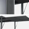Tenda laterale retrattile in alluminio e textilene per pergola bioclimatica, 3m