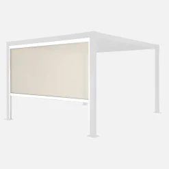 Tenda laterale avvolgibile alluminio e textilene per pergola, 3m