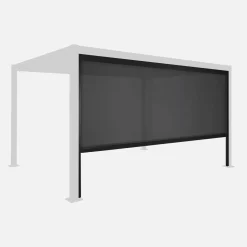 Tenda laterale avvolgibile alluminio e textilene per pergola, 4m
