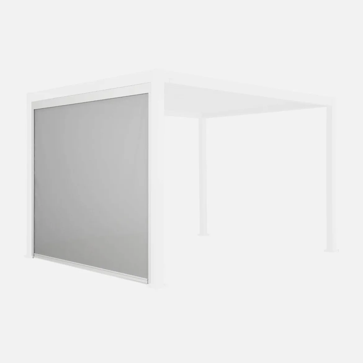 Tenda laterale avvolgibile alluminio e textilene per pergola, 3m