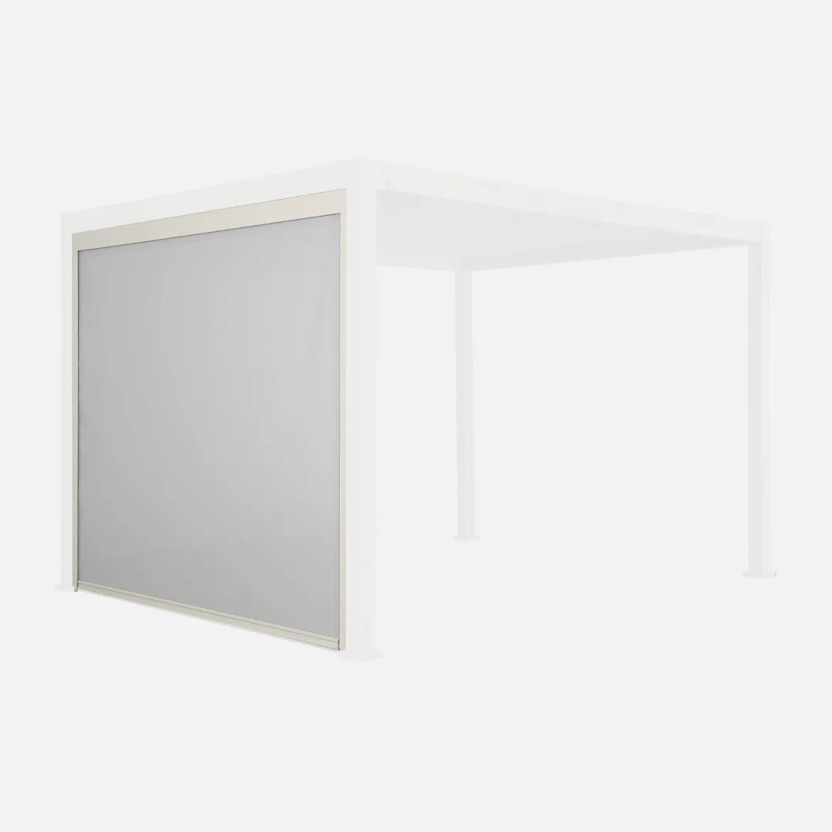 Tenda laterale avvolgibile alluminio e textilene per pergola, 3m
