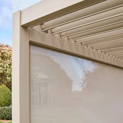 Tenda laterale avvolgibile alluminio e textilene per pergola, 4m