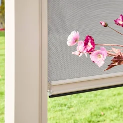Tenda laterale avvolgibile alluminio e textilene per pergola, 4m