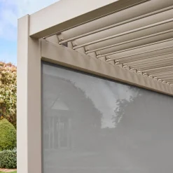 Tenda laterale avvolgibile alluminio e textilene per pergola, 4m