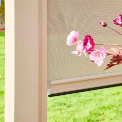 Tenda laterale avvolgibile alluminio e textilene per pergola, 4m