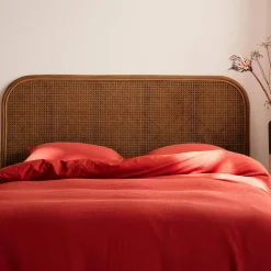 Testata in rattan scuro e canna da zucchero