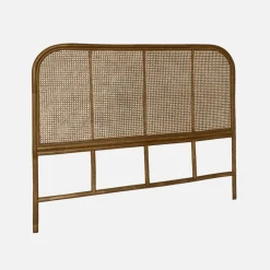 Testata in rattan scuro e canna da zucchero