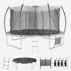 Trampolino 430cm rete interna con set di accessori