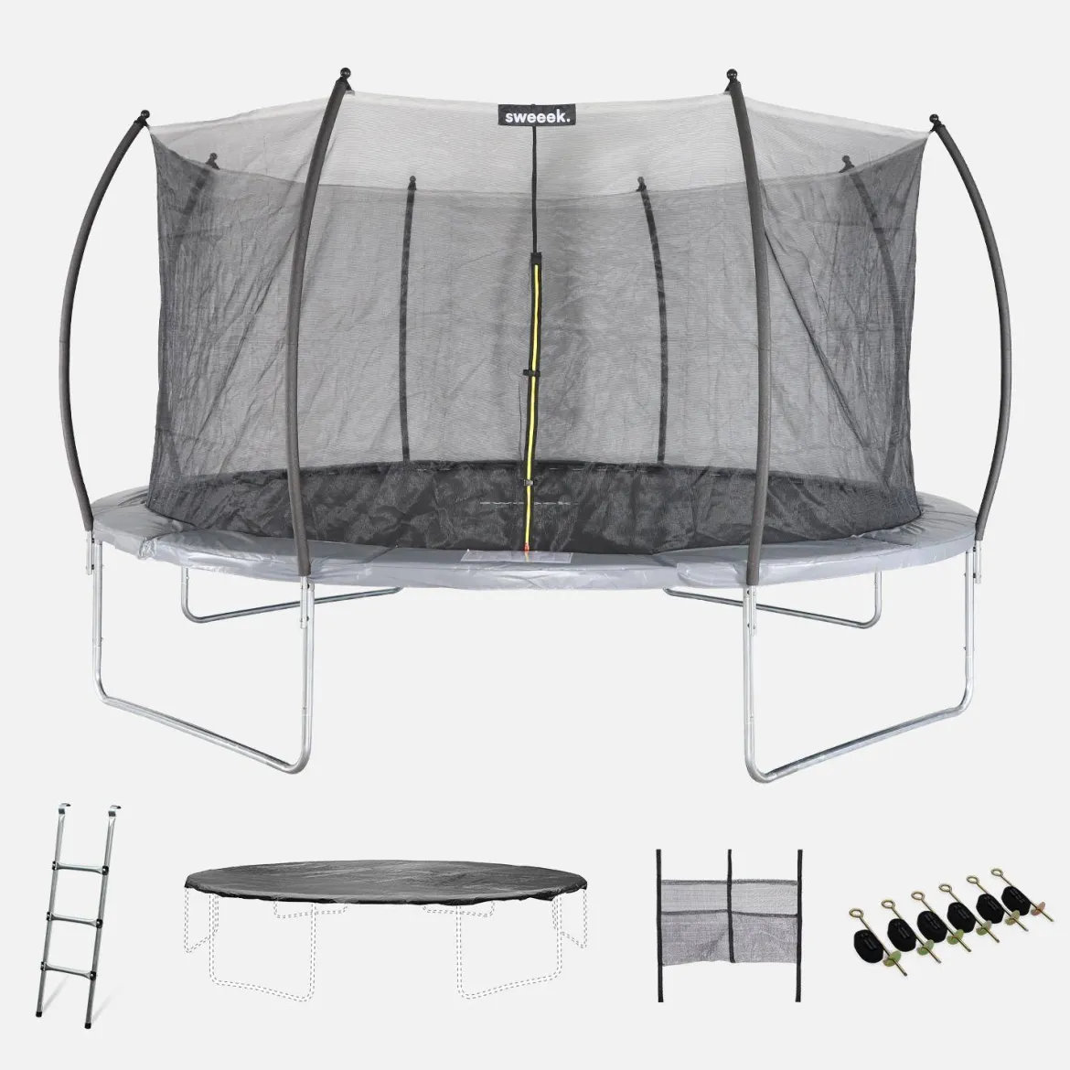 Trampolino retondo 490cm rete interna con pacchetto accessori