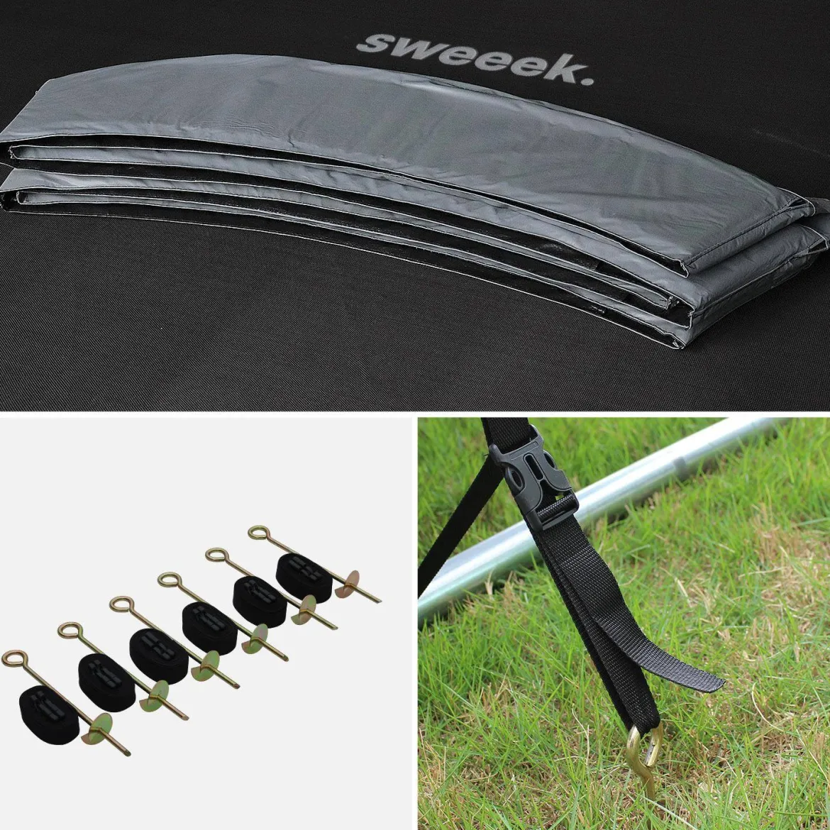 Trampolino retondo 490cm rete interna con pacchetto accessori