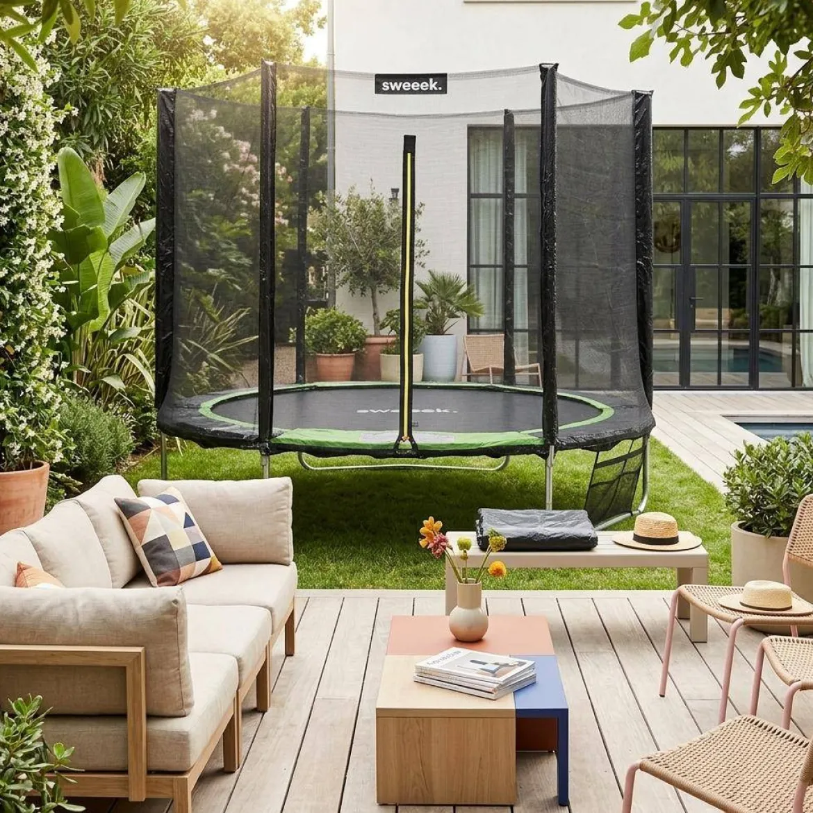 Trampolino 250cm con confezione di accessori