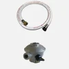 Tubo flessibile per gas propano Quick-On con regolatore di pressione, 1,5m 27mbar
