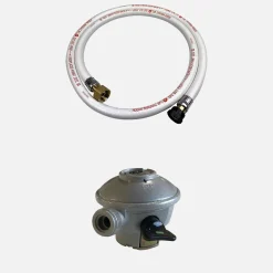 Tubo flessibile per gas propano Quick-On con regolatore di pressione, 1,5m 27mbar