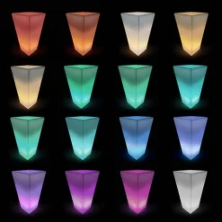 Vaso luminoso LED colore bianco con batteria ricaricabile