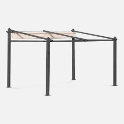 3x4m Pergola in alluminio con copertura scorrevole