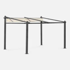 3x4m Pergola in alluminio con copertura scorrevole